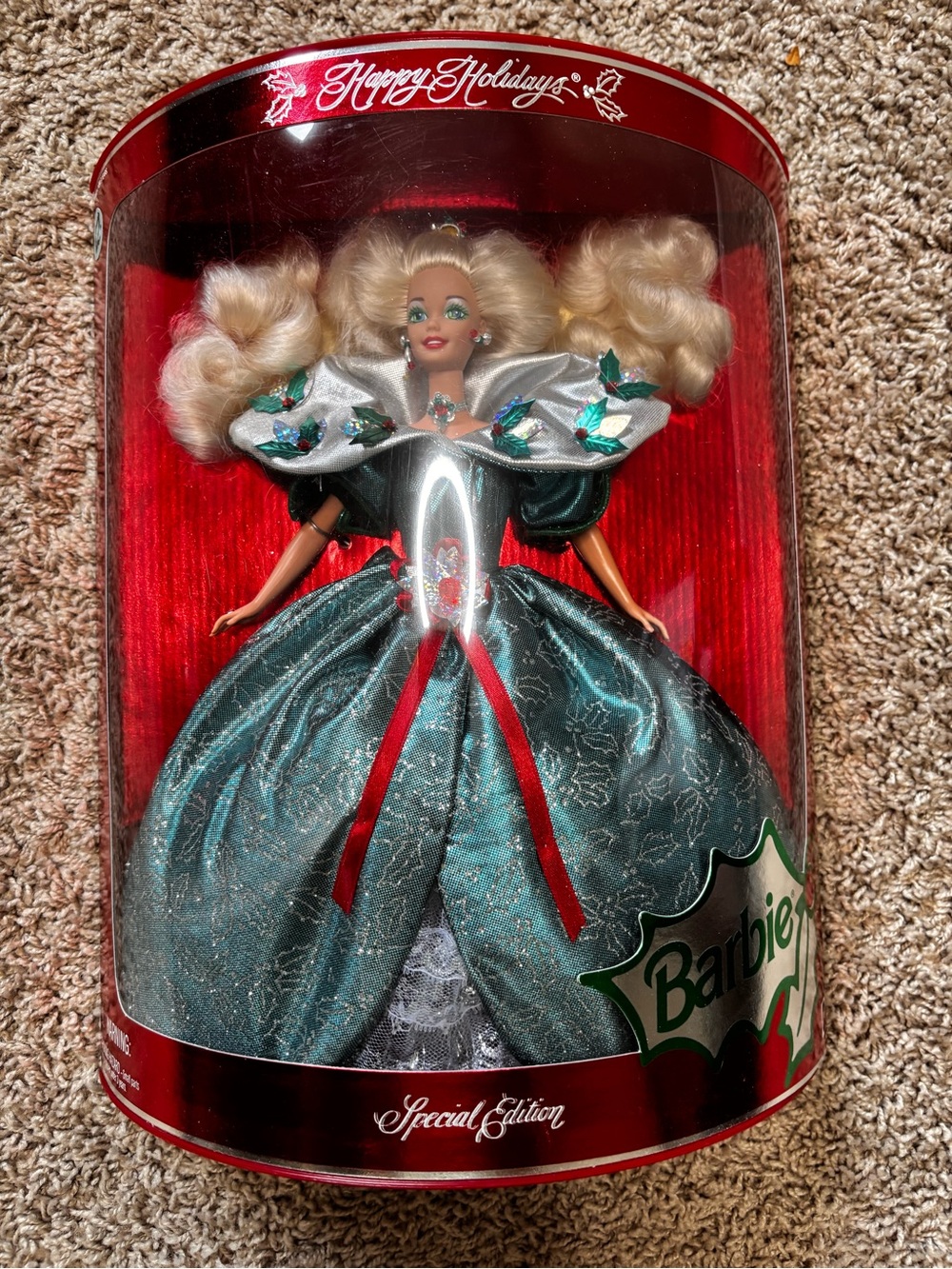 Special edition 1995 Holiday Barbie, new in box.